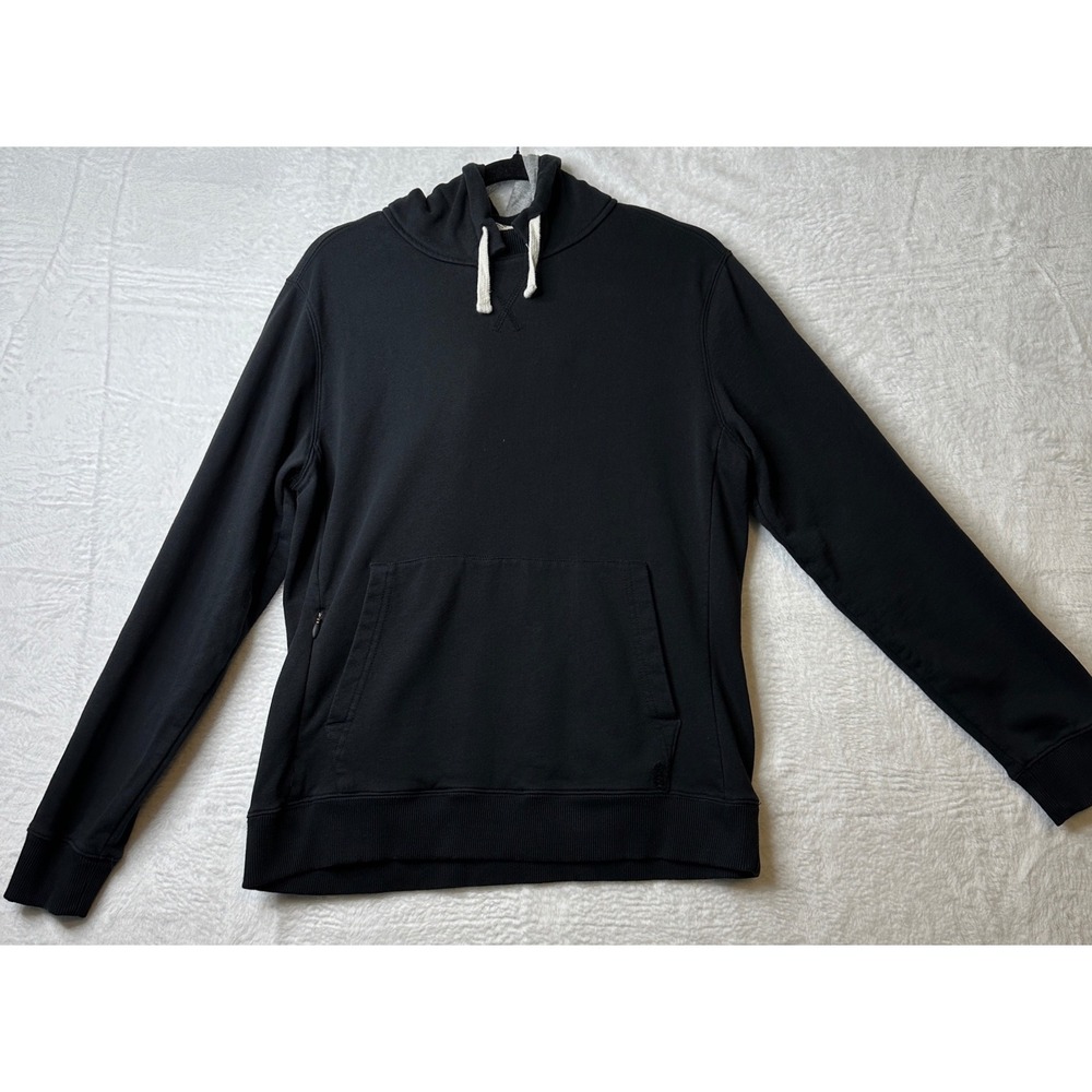 Chubbies Lounge Wear Mens Small Black Hoodie Pineapple Logo Hidden Zip Pocket